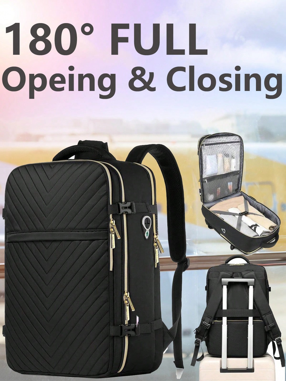 Laptop Bag Waterproof - حقيبة ظهر كبيرة للسفر - معتمدة