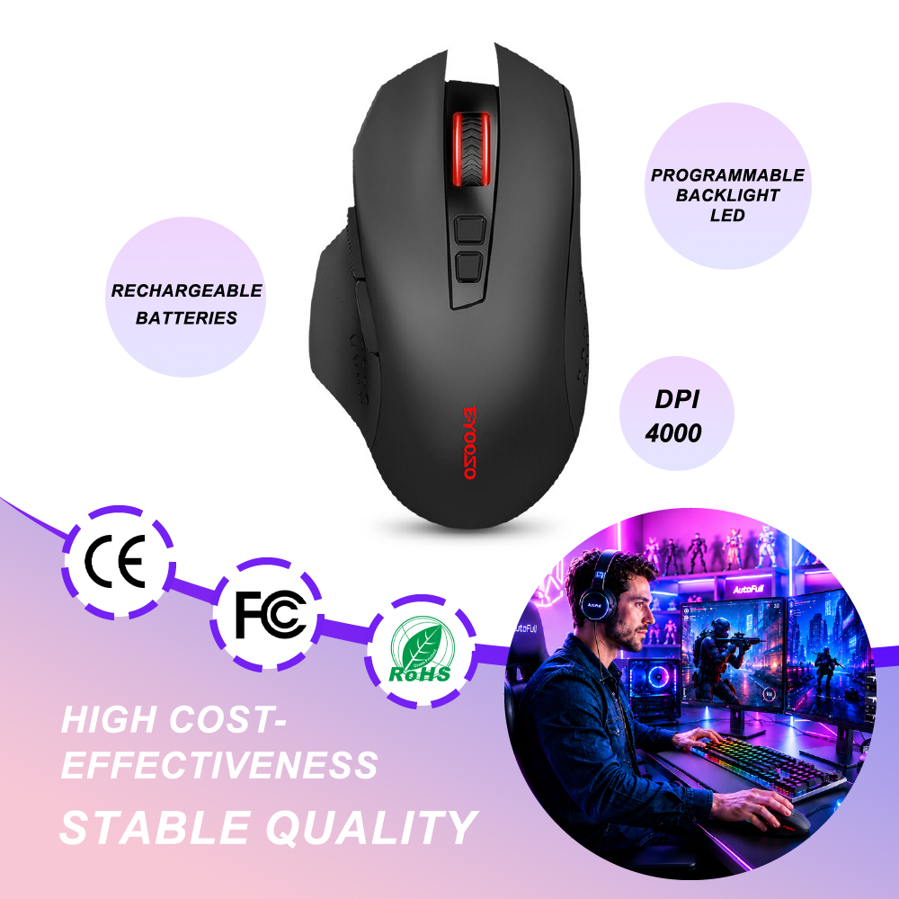 Mini Wireless Mouse - فأرة ألعاب لاسلكية صغيرة صامتة بدقة