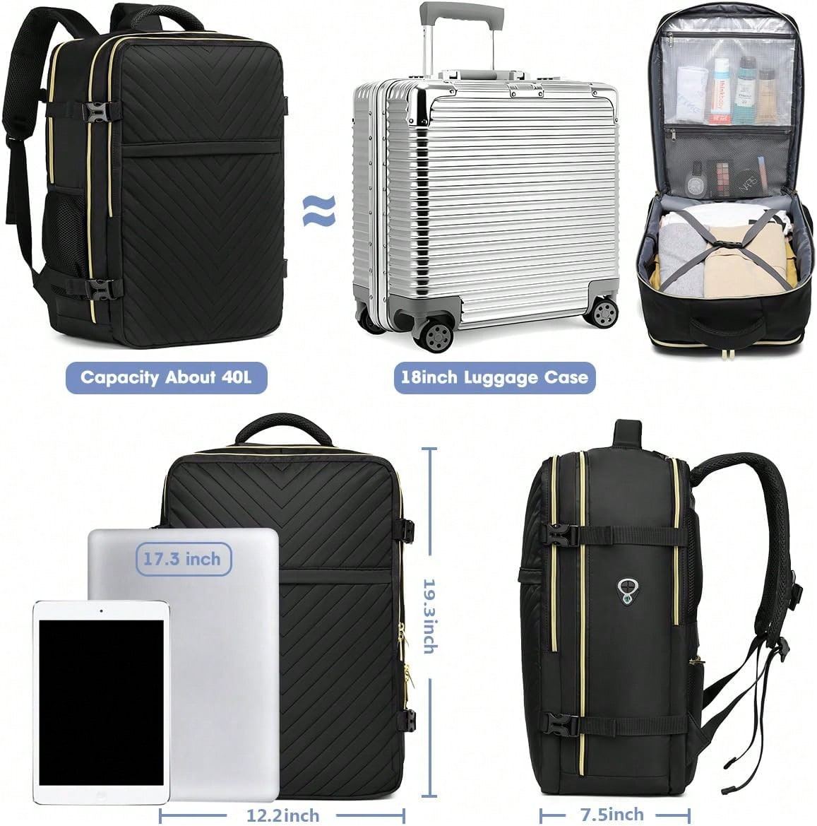 حقيبة ظهر كبيرة للسفر - معتمدة - مراجعة Laptop Bag Waterproof وسعره