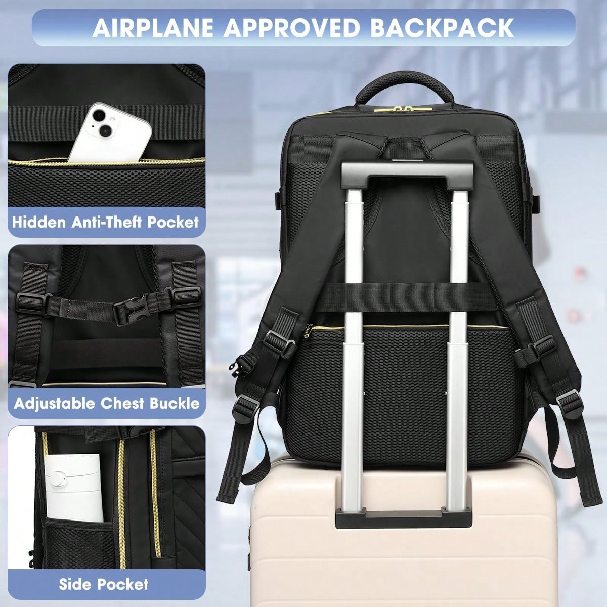 حقيبة ظهر كبيرة للسفر - معتمدة - مراجعة Laptop Bag Waterproof وسعره