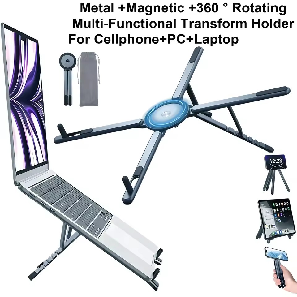 حامل هاتف مغناطيسي محمول وعصا  - مراجعة Laptop Accessories Table وسعره