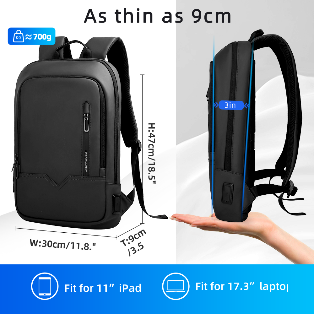حقيبة ظهر HK Slim Business للر - مراجعة Laptop Bag Waterproof وسعره