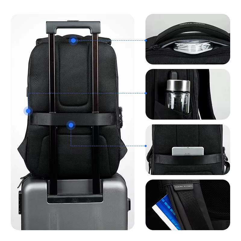 حقيبة ظهر رجالية من مارك رايدن - مراجعة Laptop Bag Waterproof وسعره